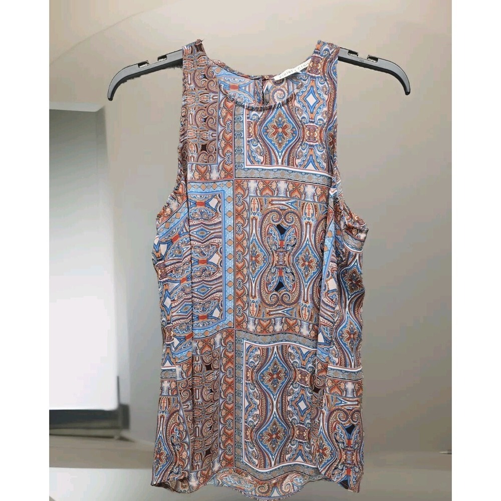 Violet and Claire Womens Medium Sleeveless Lightweight Top Paisley Print